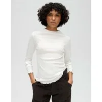 OPUS Langarmshirt SONINCHEN aus weichem Jersey figurbetont geschnitten, feine Rippstruktur, elastischer Stoff