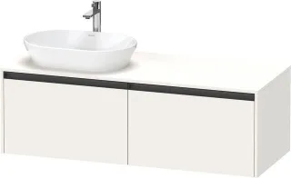 Duravit Ketho.2 Konsolenwaschtischunterbau wandhängend Weiß Supermatt 1400x550x459 mm - K24888L84840 K24888L84840000