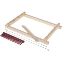 matches21 HOME & HOBBY Kinderwebrahmen 5-teiliges Set Holzbaukasten