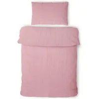 Laynenburg Kinderbettwäsche Musselin 2 teilig aus 100% Baumwolle in 100x135 cm + 40x60 cm, atmungsaktiv & bügelfrei – 3 lagig mit Reißverschluss & Haltebändern