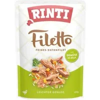 Rinti Filetto Ente mit Gemüse - 24x100g, Nassfutter für: Hunde