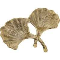 Amagohome Snackschale Dekoschale Schale Aluminium Ginkgo 2 Blatt Blattschale, Aluminium