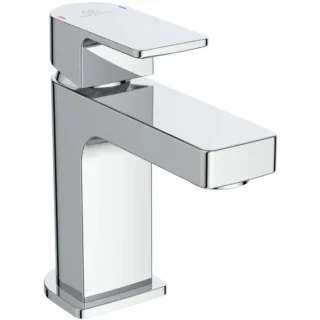 Ideal Standard Edge Waschtischarmatur A7266AA ohne Ablaufgarnitur, BlueStart, Ausladung 90 mm, verchromt