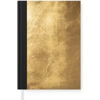 MuchoWow Notizbuch Licht fällt auf eine goldene Wand, Notebook, Notizblock a5, Tagebuch, Journal Liniert
