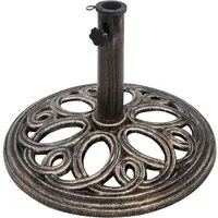 KOMFOTTEU Schirmständer Regenschirmständer, Bronzefarbe,Eisen