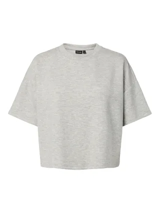 PIECES - PCPOLLY 2/4 SWEAT PWP JRS BC Light Grey Melange - Gr. - L