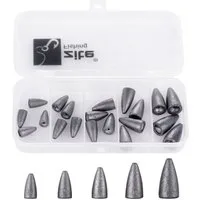 Zite Angelgewicht Bullet Blei Sortiment 3,5g - 14g - ideal für Barsch & Zander 25 Stück