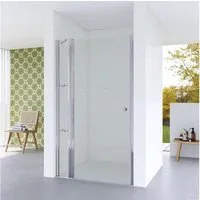 AQUABATOS Dusch-Pendeltür Nischentür Duschtür Nische Pendeltür Duschkabine Duschabtrennung Glas, 90x187 cm, 5 mm ESG Sicherheitsglas, links und rechts montierbar,Verstellbereich: bis zu 30 mm,Klarglas