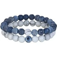 The Beauty House Armband Lavastein Naturstein Armband mit schwarzen Lava Perlen Energiearmband