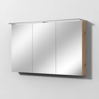 Sanipa Reflection Spiegelschrank MALTE 120 mit LED-Aufsatzleuchte, Eiche Natural-Touch SD15585