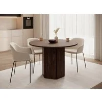 Selsey Esstisch HEXA, Rund, zylindrisches Gestell, Durchmesser 110 cm