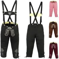 German Wear Trachtenhose GW121 Damen Trachten Jeans Hose mit Hosenträgern