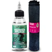 bio-chem Fahrrad Rahmenpflege Imprägnierpflege mit Abperleffekt 100 ML Zweiradreiniger (Einzelprodukt, [- Rahmenpflege 100 ml + Mikrofasertuch Schutz & Glanz mit langanhaltendem Abperleffekt)