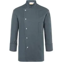 Karlowsky Fashion Kochjacke KARLOWSKY Herren Kochjacke LARS Druckknöpfe Regular-Fit Anthrazit