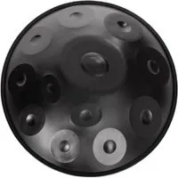 Fine Life Pro Handpan 12 Töne, schwarze Handpan-Trommel, einfarbig, Stahlschlaginstrument