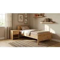 OTTO home Massivholzbett Indra, Landhausstil, edles Design,zertifiziertes Massivholz (Breite/Belastbarkeit 180cm/220 KG, 140cm/180 KG, 90cm/120 KG), mit Kopfteil, mit dekorativen Fräsungen, aus Kiefer