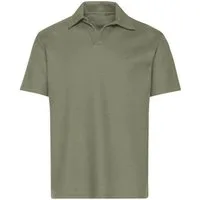 Trigema Poloshirt TRIGEMA Oversized Poloshirt ohne Knopfleiste in Waffeloptik (1-tlg)