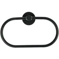 axentia Handtuchhalter Nero, Selbstklebender Handtuchring aus Edelstahl, in Schwarz