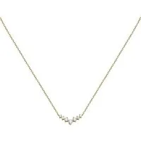 FAVS Collier FAVS Damen-Kette 375er Gelbgold 7 Zirkonia