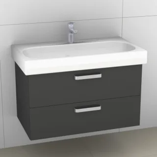Artiqua 413 Waschtischunterschrank für Citterio 500547 ( ehem. 123590) Anthrazit Hochglanz, 413-WU2L 413-WU2L-K103-7015-51