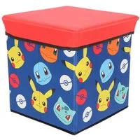 POKÉMON Sitzhocker Aufbewahrungsbox mit Sitzfunktion und Stauraum 30 × 30 × 30 cm
