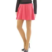 YESET Minirock Swing Rock Mini hohe Taille Falten-Rock Gummibund Skirt Minirock coral Falten-Rock