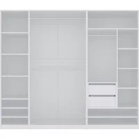 Marmex Möbel Schrank-Set TRES F/B großer offener Kleiderschrank mit Kleiderstangen Stauraum, (4-St), Garderobenschrank, mit Container 2 Schubladen