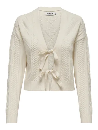 ONLY - ONLFIA LS STRING CARDIGAN KNT NOOS Whitecap Gray - Gr. - XS