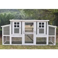 Zoopplier Hühnerstall Hühnerstall Hühnerhaus winterfest Nr.09"XXL Nest", wetterfest Hühnerkäfig Chickenhouse mit Freigehege für 2-4 Hühner