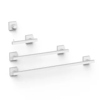 Tres Set bestehend aus 2 Handtuchhaltern + 1 Papierhalter ohne Deckel + 1 Haken , 09598101BM 09598101BM