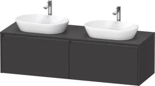 Duravit Ketho.2 Konsolenwaschtischunterbau wandhängend Graphit Supermatt 1600x550x459 mm - K24889B80 K24889B80800000