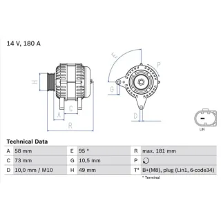 Bosch Lichtmaschine 180A 0986084630 BMW 1er 2er 3er 4er 5er X1 X2 X3 X4 Mini Mini