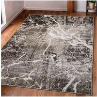 OTTO home Teppich Manrik, rechteckig, Höhe: 9 mm, mit besonders weichem Flor, Kurzflor, modernes Marmor-Design