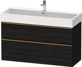 Duravit D-Neo Waschtischunterbau wandhängend Eiche Schwarz Matt 1184x442x625 mm - DE4375004160000 DE4375004160000