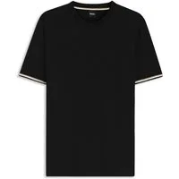BOSS Kurzarmshirt T-Shirt mit Signature-Streifen am Ärmel - Gerade