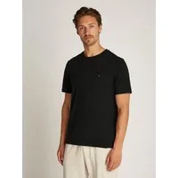 Tommy Hilfiger T-Shirt ESSENTIAL REGULAR FIT SOLID mit Stickerei unifarben, casual, Baumwolle, Rundhals