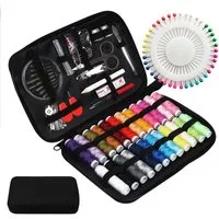 AURIVION Nähkästchen Nähkästchen Nähset,130 Stück Nähzubehör (Set, 130 St., mit 24 Spulen Faden, Nähnadeln), DIY-Nähzubehör