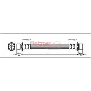 Metzger Bremsschlauch hinten Toyota RaV 4 I IIi 2.0 4WD