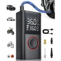 SpionProfi Akku-Luftpumpe Elektrische Luftpumpe Kabellos 150PSI mit LED-Licht & Auto-Stopp (1-tlg), Geeignet für Auto, Fahrrad, E-Bike, Motorrad, Bälle uvm.