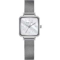 Victoria Hyde Quarzuhr Quarzuhr, Armbanduhr, Damenuhr, Lederimitat-Armband, Edelstahlarmband Mesh-Armband Quadratisch, (1-tlg., Kein Set)