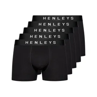 Henleys - "Coalink" Boxershorts für Herren(5er-Pack) (Schwarz)