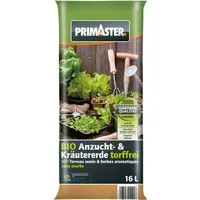 Primaster Spezialerde Primaster Bio Kräuter- & Anzucht Erde torffrei 16, Torffrei