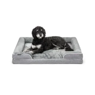 Lionto orthopädisches Hundebett mit erhöhtem Rand rutschfest L