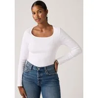 Levi's® Langarmshirt ESSENTIAL SQRD NECK LONG SLEEVE mit eckigem Ausschnitt