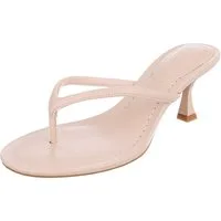 Ital-Design Damen Zehentrenner Sandale mit Absatz elegant Zehentrenner (91895538) Pfennig-/Stilettoabsatz Sandalen & Sandaletten in Beige