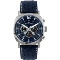Jacques Lemans Chronograph Lugano 1-1645Q, Quarzuhr, Armbanduhr, Herrenuhr, Datum, Stoppfunktion, Lederarmband