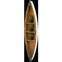 DanDiBo Wandregal Regal Boot 120 cm in Bootsform aus Holz Antik MR83 Maritim, pflegeleicht Bootsregal Badregal Badschrank Braun für die Wand