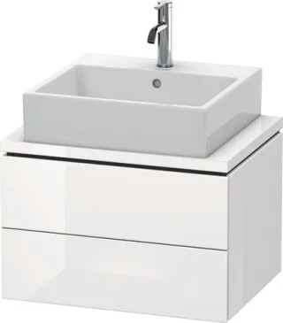 Duravit L-Cube Konsolenwaschtischunterbau wandhängend Weiß Hochglanz 620x477x400 mm - LC580508585 LC580508585