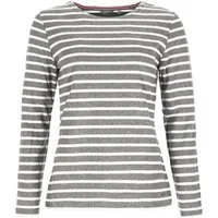 modAS Langarmshirt Damen Bretonisches Streifenshirt 25904 Langarm - Sweatshirt gestreift Shirt gestreift aus Baumwolle, Rundhalsausschnitt, femininer Schnitt