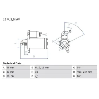 Bosch Anlasser 2,5 kW Audi A4 A5 A6 Q5 2,0 0986024040